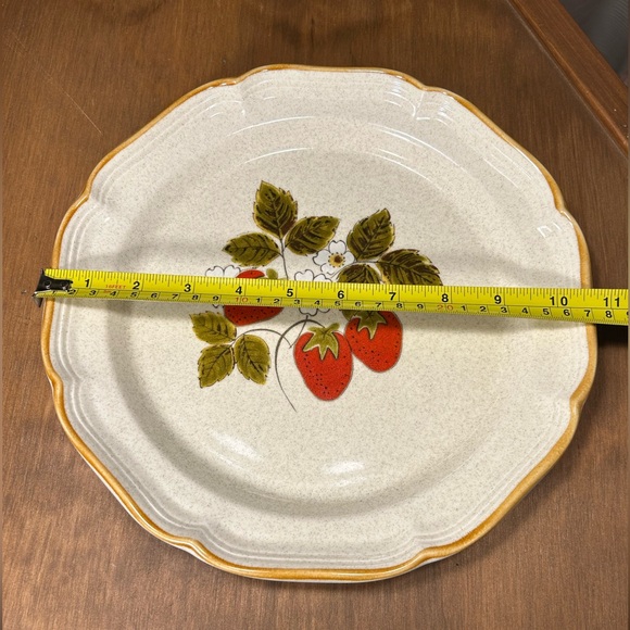 Vintage MIKASA Strawberry Festival Dinner Plate & Soup Bowl EB 801 Stoneware - Picture 7 of 14